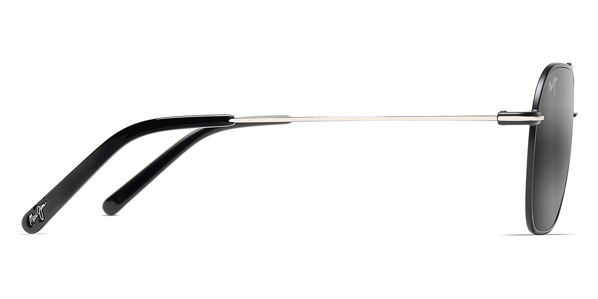 Maui Jim® Mano MJI 877-02 57 - Black With Silver Stripe/Neutral Grey Sunglasses
