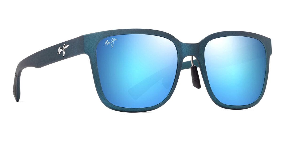 Maui Jim® Paulele Asian Fit MJI B660-03 57 - Matte Teal-Blue/Blue Hawaii Sunglasses
