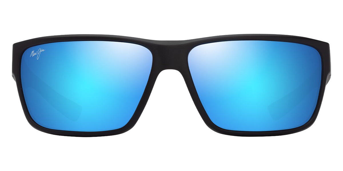 Maui Jim® Uila MJI B661-02 62 - Matte Black/Blue Hawaii Sunglasses
