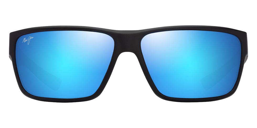 Maui Jim® Uila MJI B661-02 62 - Matte Black/Blue Hawaii Sunglasses