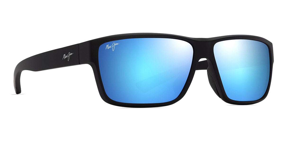 Maui Jim® Uila Asian Fit MJI B662-02 62 - Matte Black/Blue Hawaii Sunglasses