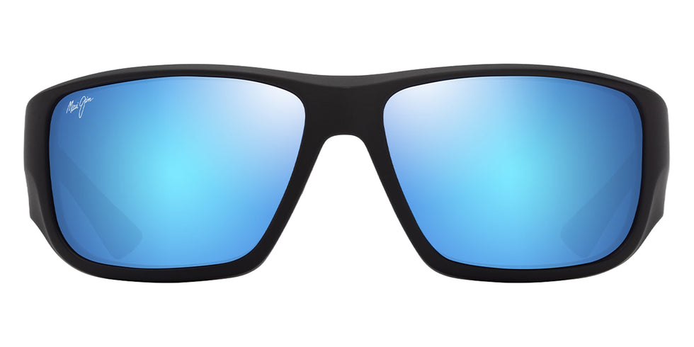 Maui Jim® Keha MJI B663-02 63 - Matte Black/Blue Hawaii Sunglasses