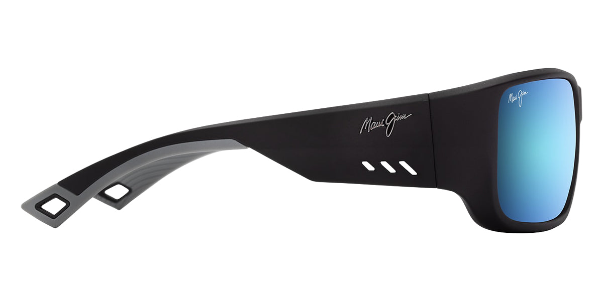 Maui Jim® Keha MJI B663-02 63 - Matte Black/Blue Hawaii Sunglasses