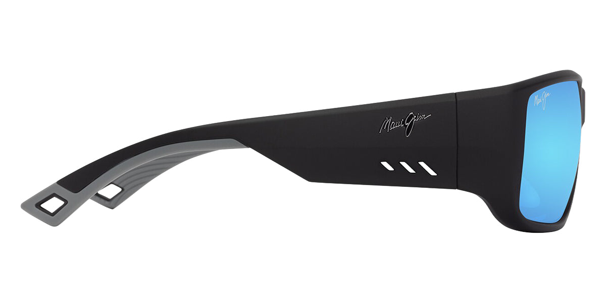 Maui Jim® Keha Asian Fit MJI B664-02 62 - Matte Black/Blue Hawaii Sunglasses