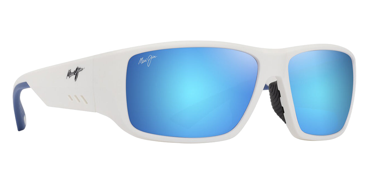 Maui Jim® Keha Asian Fit MJI B664-05 62 - Matte White/Blue Hawaii Sunglasses