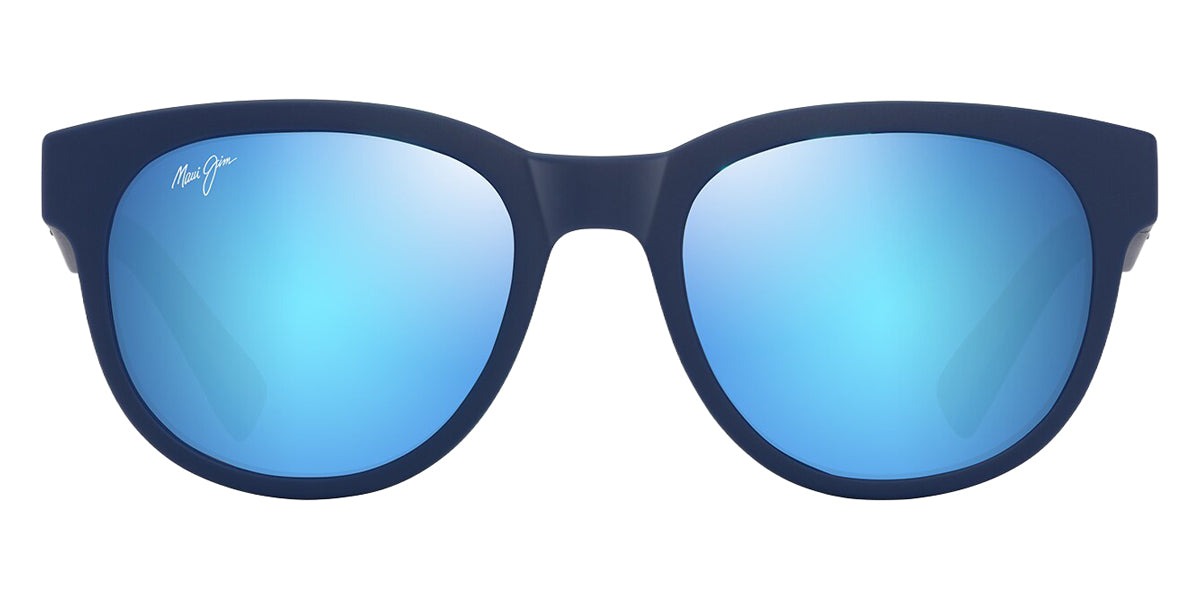 Maui Jim® Maoli MJI B668-03 52 - Matte Dark Blue/Blue Hawaii Sunglasses