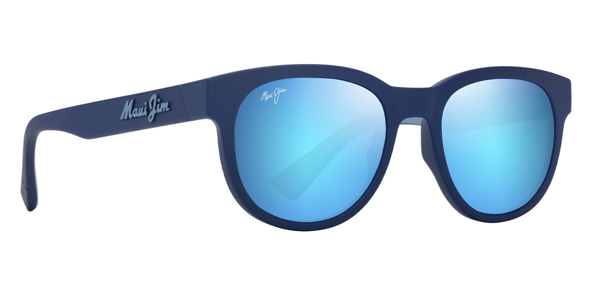 Maui Jim® Maoli MJI B668-03 52 - Matte Dark Blue/Blue Hawaii Sunglasses