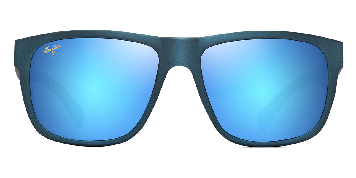 Maui Jim® Puakea MJI B670-03 57 - Matte Teal-Blue/Blue Hawaii Sunglasses