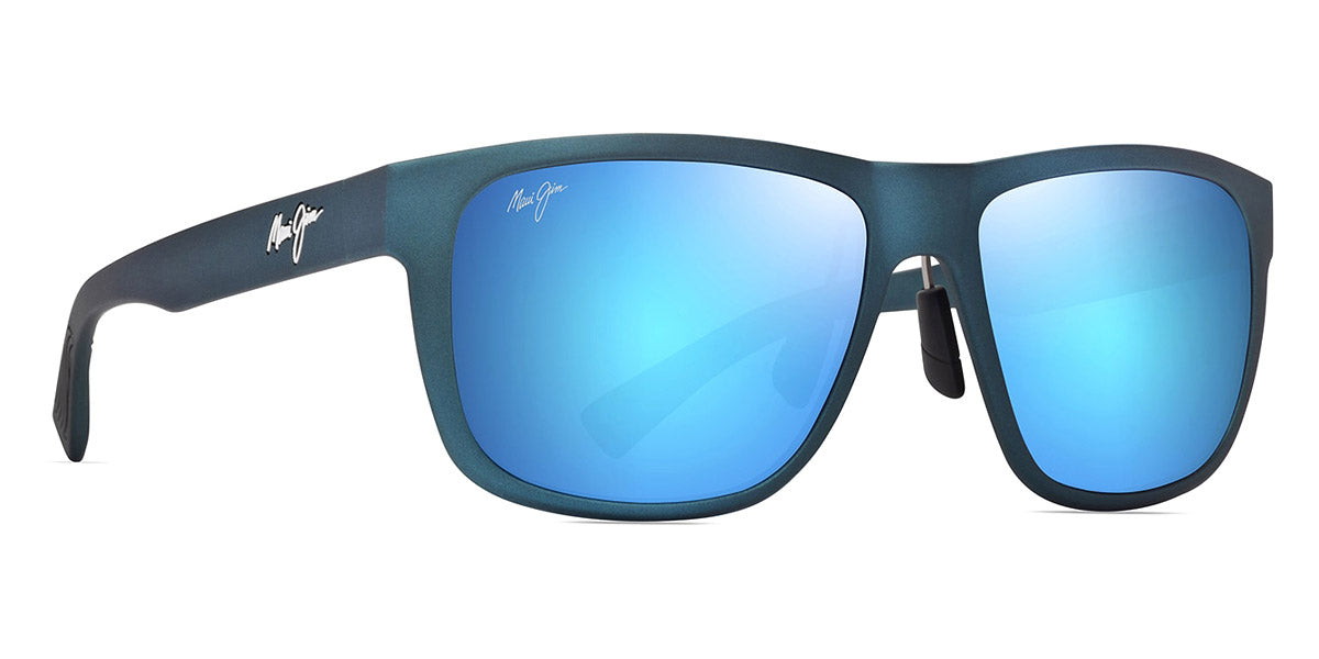 Maui Jim® Puakea MJI B670-03 57 - Matte Teal-Blue/Blue Hawaii Sunglasses