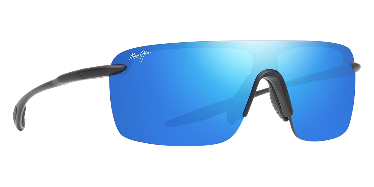 Maui Jim® Palulu MJI B680-02 99 - Matte Black/Blue Hawaii Sunglasses