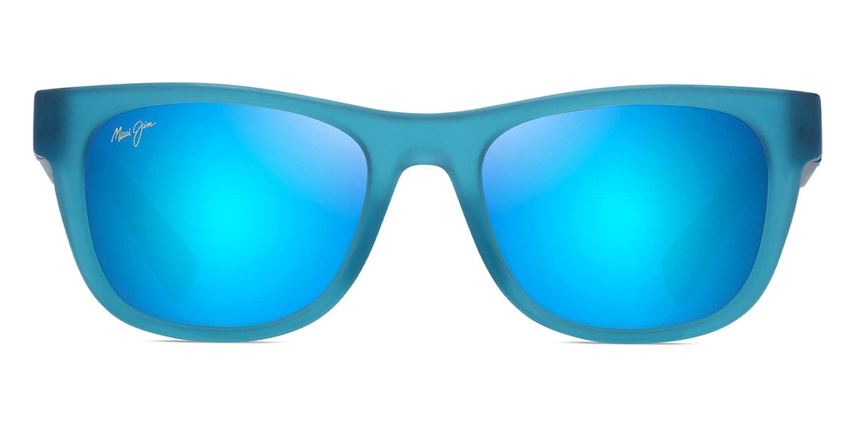 Maui Jim® Kaulike MJI B687-03 53 - Matte Transparent Blue/Blue Hawaii Sunglasses