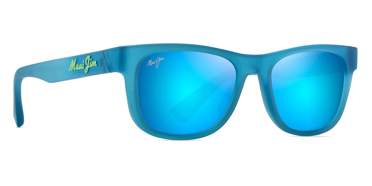 Maui Jim® Kaulike MJI B687-03 53 - Matte Transparent Blue/Blue Hawaii Sunglasses