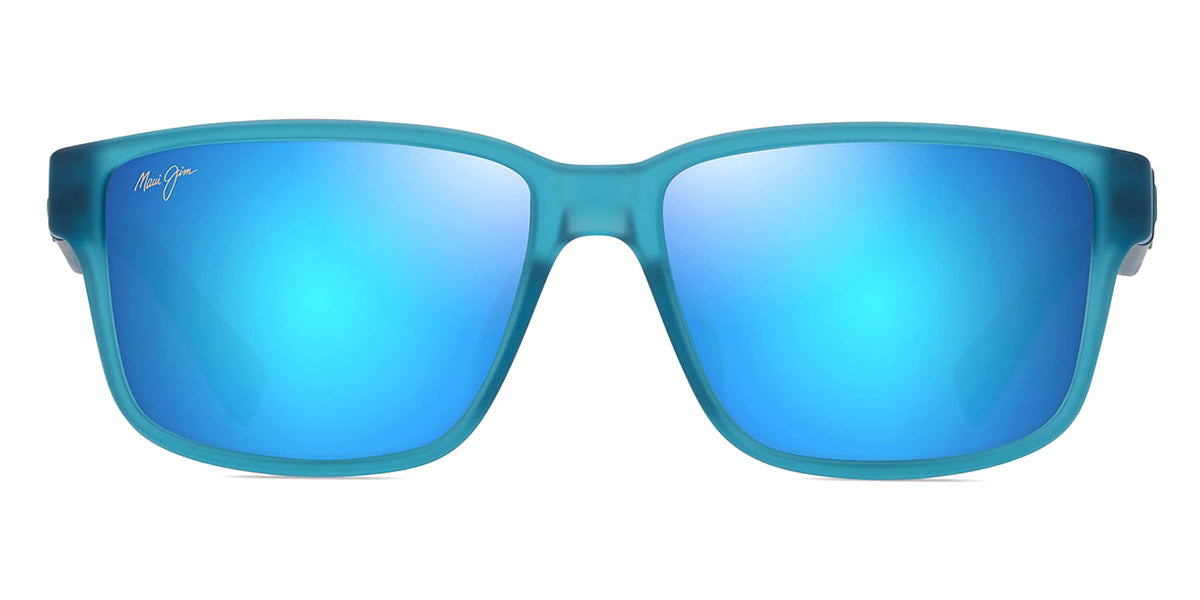 Maui Jim® Kuniahi Af MJI B688-03 58 - Matte Transparent Blue/Blue Hawaii Sunglasses