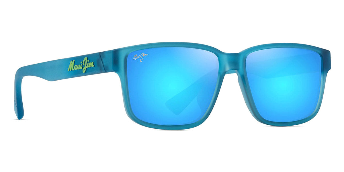Maui Jim® Kuniahi Af MJI B688-03 58 - Matte Transparent Blue/Blue Hawaii Sunglasses