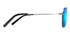 Maui Jim® Mano MJI B877-03 57 - Dark Navy With Silver Stripe/Blue Hawaii Sunglasses