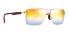 Maui Jim® Piha MJI DGS621-16 60 - Shiny Gold With Burgundy/Dual Mirror Gold To Silver Sunglasses