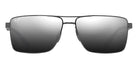 Maui Jim® Piha MJI DSB621-02 60 - Shiny Gunmetal With Black/Dual Mirror Silver To Black Sunglasses