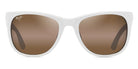 Maui Jim® Kikonia Xl MJI H693-05 56 - Shiny Solid White/HCL Bronze Sunglasses