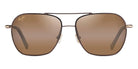 Maui Jim® Mano MJI H877-01 57 - Dark Brown With Gold Stripe/HCL Bronze Sunglasses