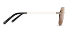 Maui Jim® Mano MJI H877-01 57 - Dark Brown With Gold Stripe/HCL Bronze Sunglasses