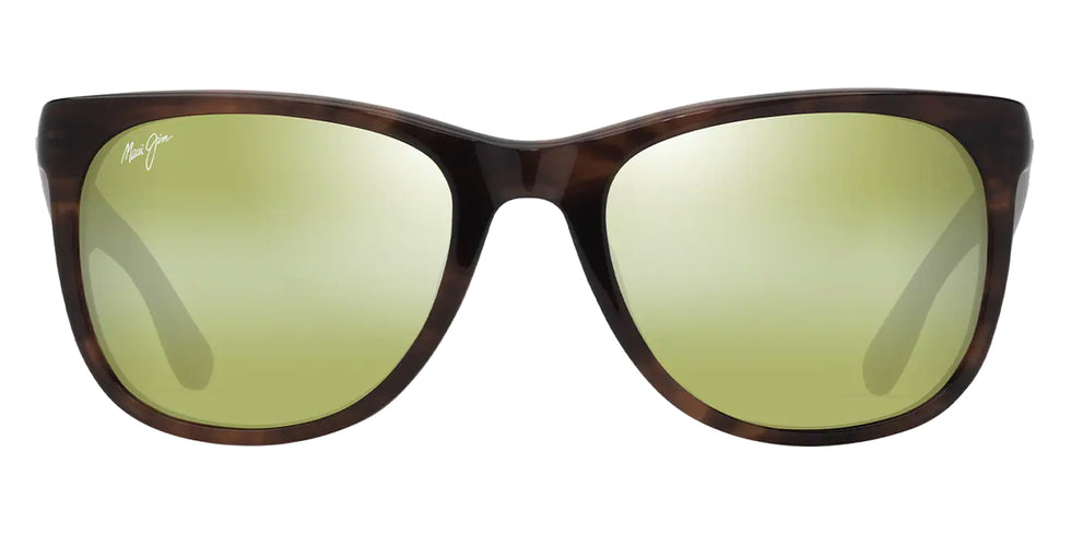 Maui Jim® Kikonia Xl MJI HT693-10A 56 - Shiny Melange Brown Classic Havana/Maui HT Sunglasses