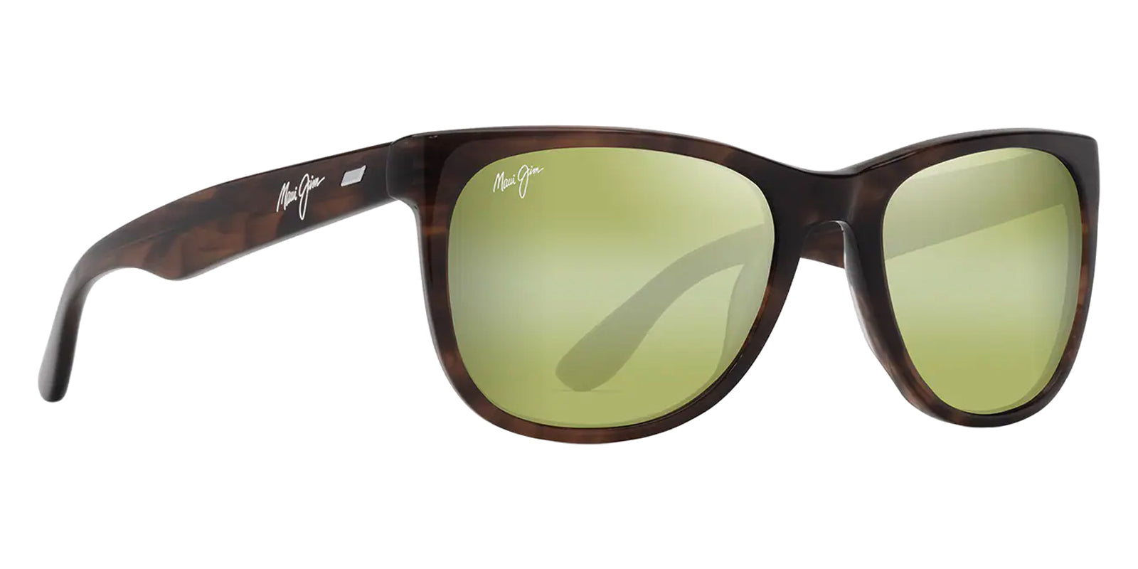Maui Jim® Kikonia Xl MJI HT693-10A 56 - Shiny Melange Brown Classic Havana/Maui HT Sunglasses