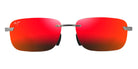 Maui Jim® Lanakila MJI MM624-028 59 - Shiny Light Ruthenium/Hawaii Lava Sunglasses