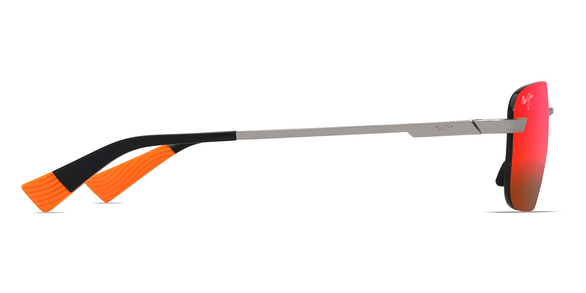 Maui Jim® Lanakila MJI MM624-028 59 - Shiny Light Ruthenium/Hawaii Lava Sunglasses