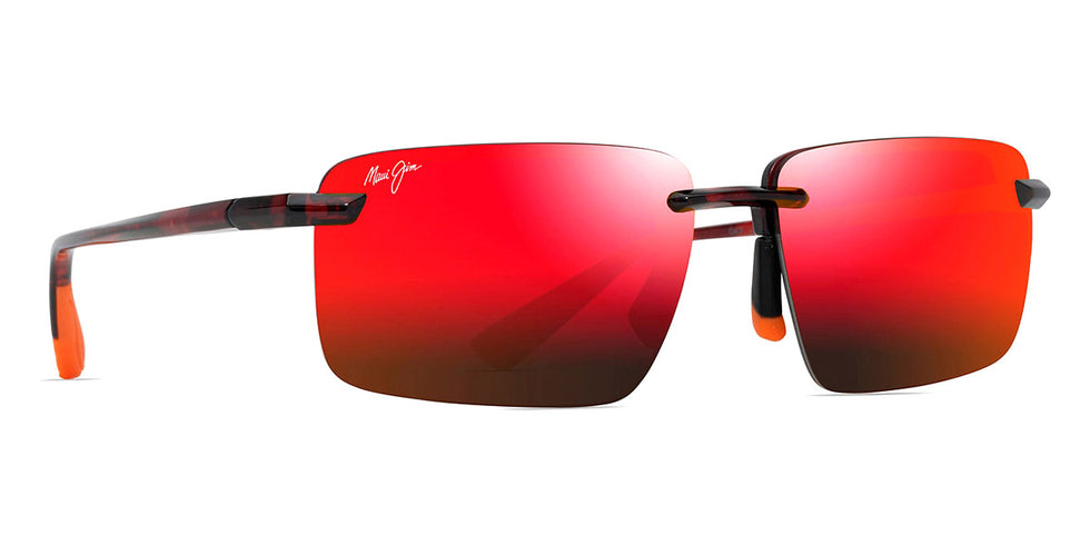 Maui Jim® Laulima MJI MM626-041 61 - Shiny Red Havana/Hawaii Lava Sunglasses