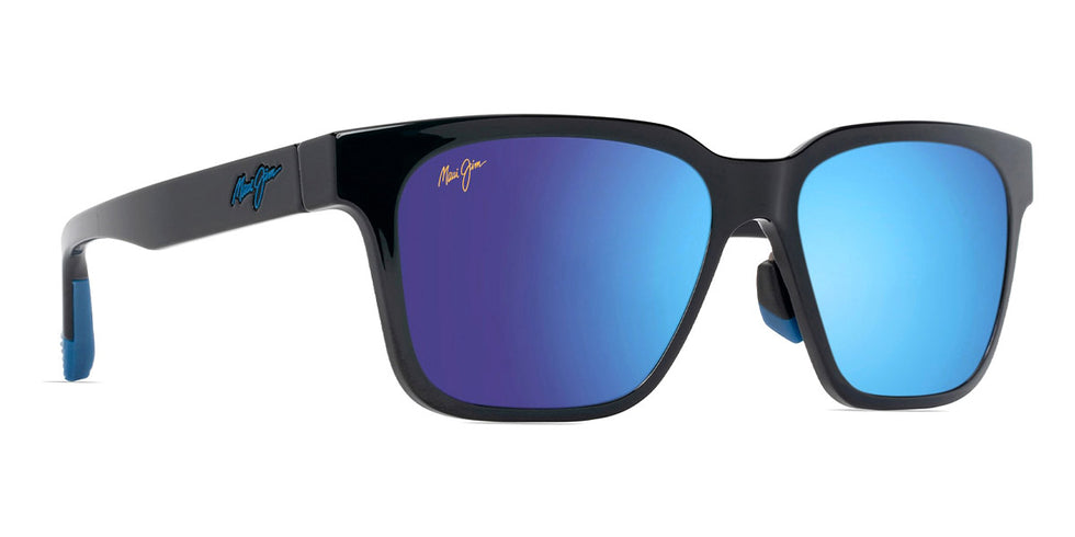 Maui Jim® Punikai MJI MM631-022 56 - Shiny Black/Blue Hawaii Sunglasses