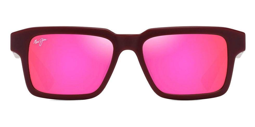 Maui Jim® Kahiko MJI MM635-039 53 - Matte Burgundy/Maui Sunrise Sunglasses