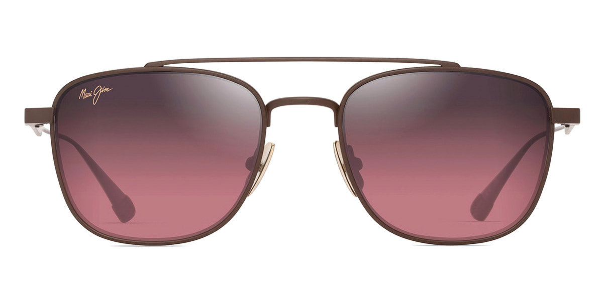Maui Jim® Kahana MJI MM640-017 53 - Matte Brown/Maui Rose Sunglasses