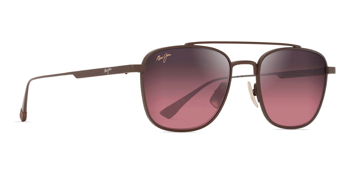 Maui Jim® Kahana MJI MM640-017 53 - Matte Brown/Maui Rose Sunglasses
