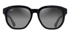 Maui Jim® Akahai Asian Fit MJI MM646-013 56 - Shiny Black W In Trans Light Grey/Neutral Grey Sunglasses