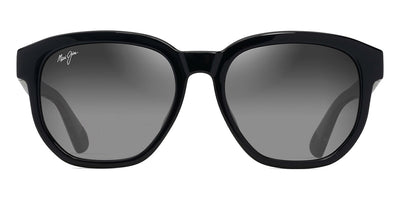 Maui Jim® Akahai Asian Fit MJI MM646-013 56 - Shiny Black W In Trans Light Grey/Neutral Grey Sunglasses