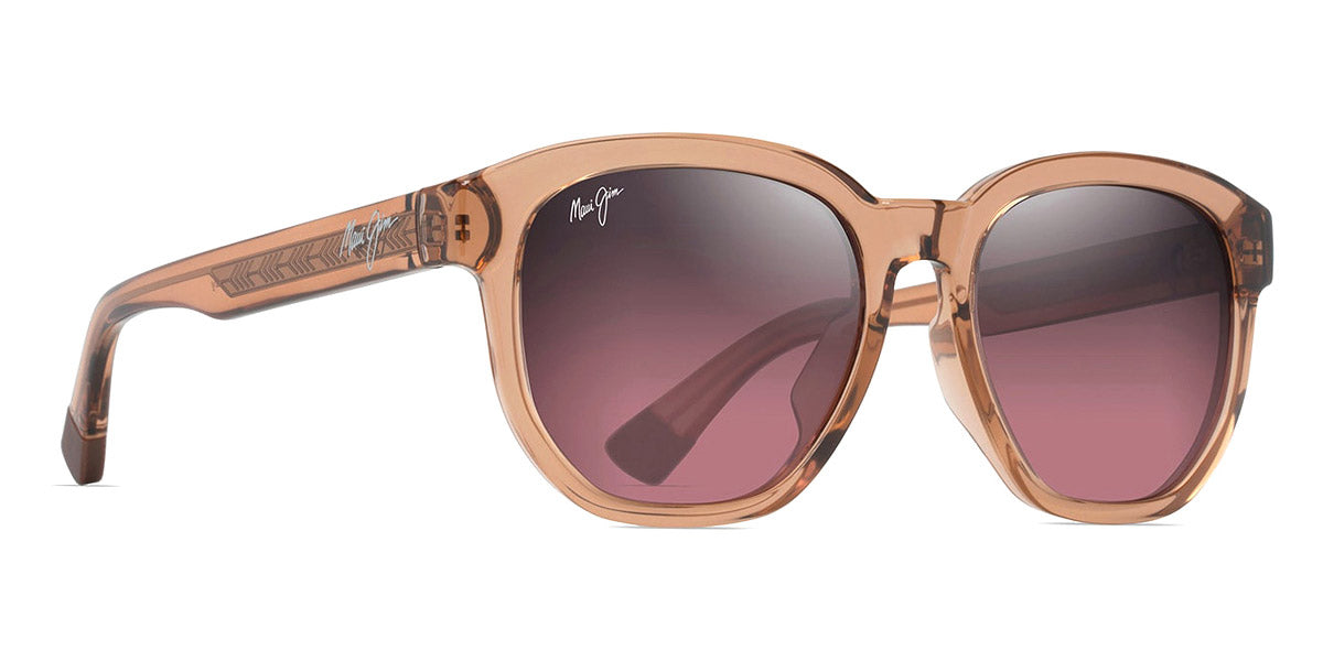 Maui Jim® Akahai Asian Fit MJI MM646-024 56 - Shiny Trans Light Brown/Maui Rose Sunglasses