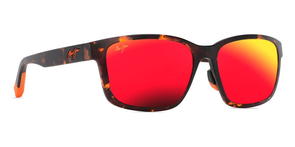 Maui Jim® Lehiwa Asian Fit MJI MM648-029 58 - Matte Dark Havana/Hawaii Lava Sunglasses