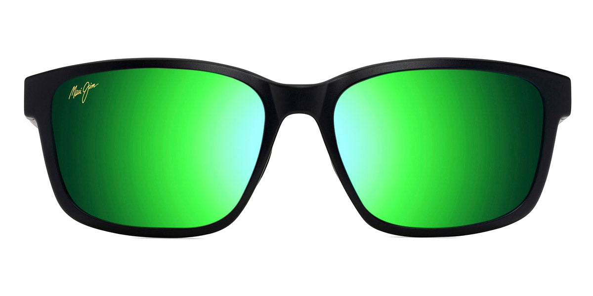 Maui Jim® Lehiwa Asian Fit MJI MM648-031 58 - Matte Black/Mauigreen Sunglasses