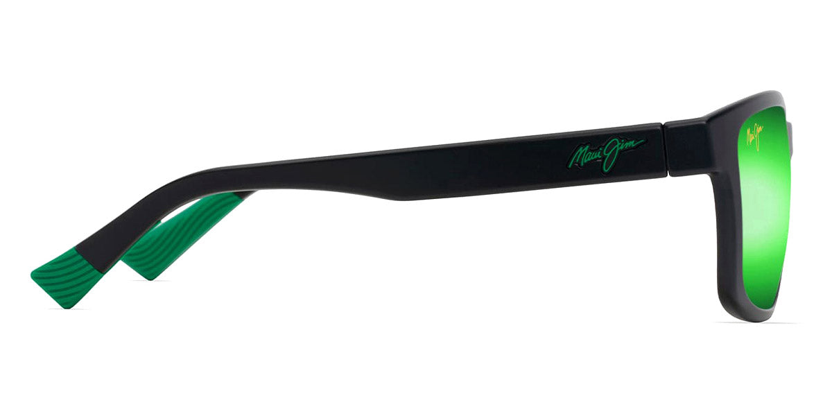 Maui Jim® Lehiwa Asian Fit MJI MM648-031 58 - Matte Black/Mauigreen Sunglasses