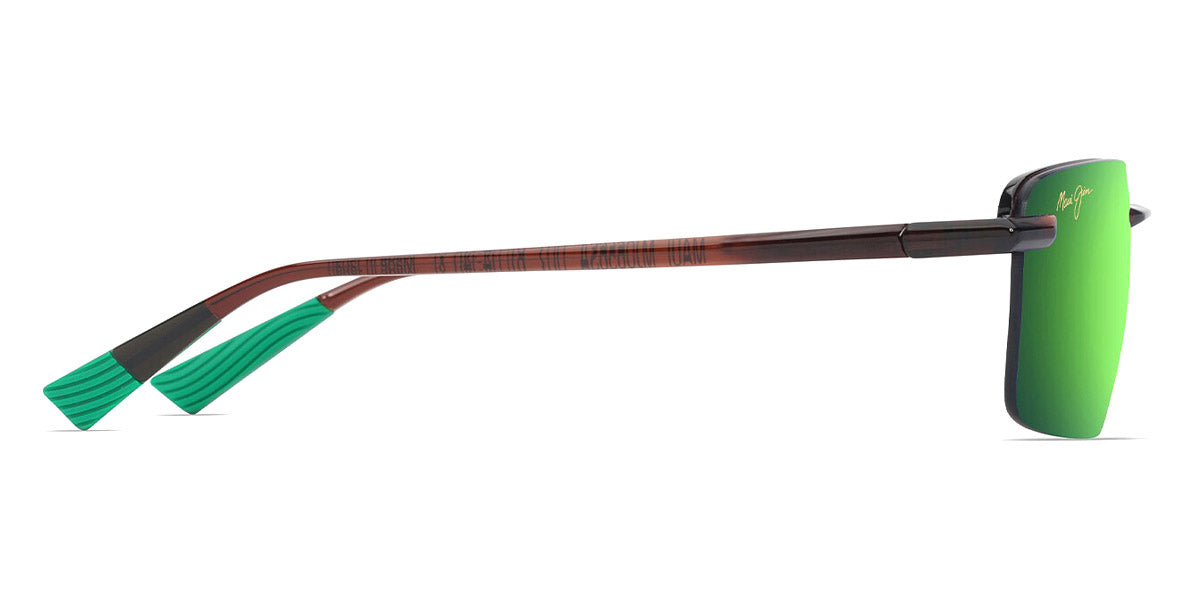 Maui Jim® Laulima Asian Fit MJI MM656-032 61 - Shiny Trans Brown/Mauigreen Sunglasses