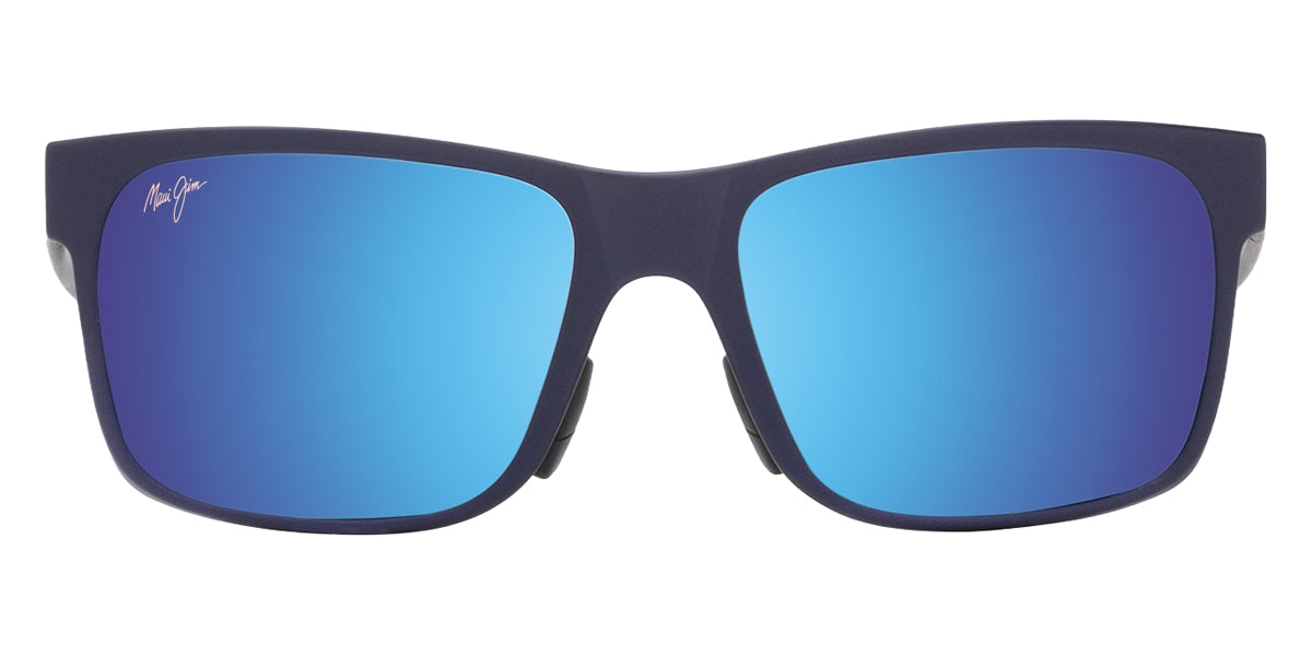Maui Jim® Hoopili MJI MM683-031 58 - Metal Matte Blue/Blue Hawaii Sunglasses
