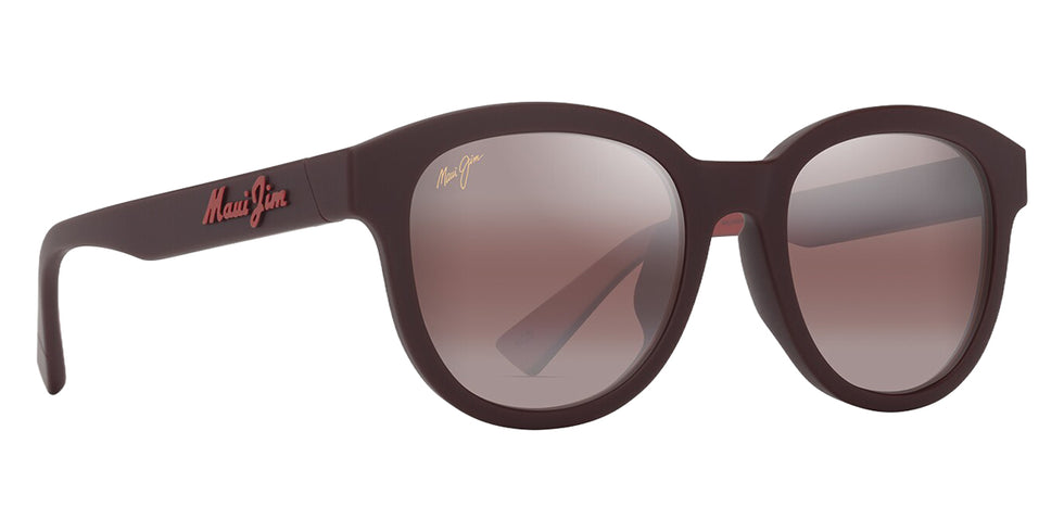 Maui Jim® Ihupani Asian Fit MJI R658-04 53 - Matte Burgundy/Maui Rose Sunglasses