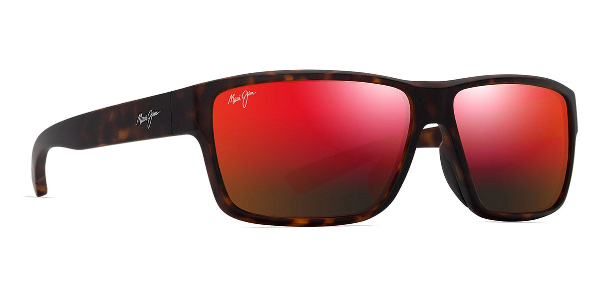 Maui Jim® Uila Asian Fit MJI RM662-10 62 - Matte Dark Havana/Hawaii Lava Sunglasses