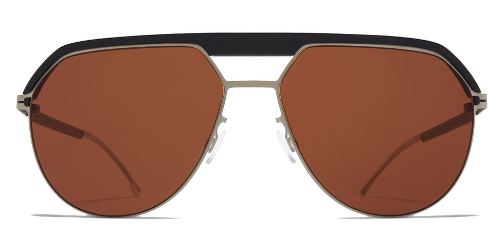 Mykita® ML02 MYK ML02 MH49 Pitch Black/Matte Silver / Leica Amber Solid 57 - MH49 Pitch Black/Matte Silver / Leica Amber Solid Sunglasses