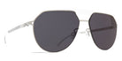 Mykita® ML02 MYK ML02 MH52 Signal White/Shiny Silver / Leica Black Solid 57 - MH52 Signal White/Shiny Silver / Leica Black Solid Sunglasses