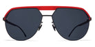 Mykita® ML02 MYK ML02 MH55 Leica Red/Black / Leica Black Solid 57 - MH55 Leica Red/Black / Leica Black Solid Sunglasses