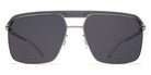 Mykita® ML03 MYK ML03 MH53 Mouse Grey/Shiny Silver / Leica Black Solid 60 - MH53 Mouse Grey/Shiny Silver / Leica Black Solid Sunglasses