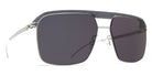 Mykita® ML03 MYK ML03 MH53 Mouse Grey/Shiny Silver / Leica Black Solid 60 - MH53 Mouse Grey/Shiny Silver / Leica Black Solid Sunglasses