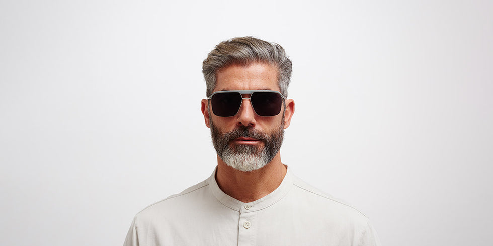 Mykita® ML03 MYK ML03 MH53 Mouse Grey/Shiny Silver / Leica Black Solid 60 - MH53 Mouse Grey/Shiny Silver / Leica Black Solid Sunglasses