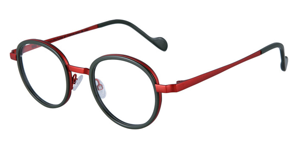 NaoNed® Moelez NAO Moelez 67VA 45 - Solid Military Green / Matte Brick Orange Eyeglasses